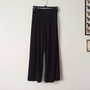 High Rise Silky & Breezy Black Loose Palazzo Pants